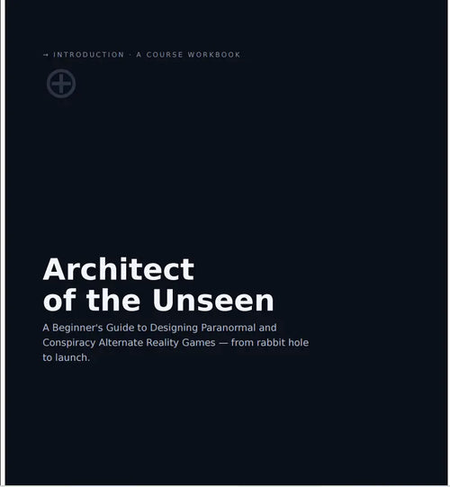 Architect of the Unseen: ARG Design Guide for Paranormal & Conspiracy Games DungeonWolf Gaming and Ebooks