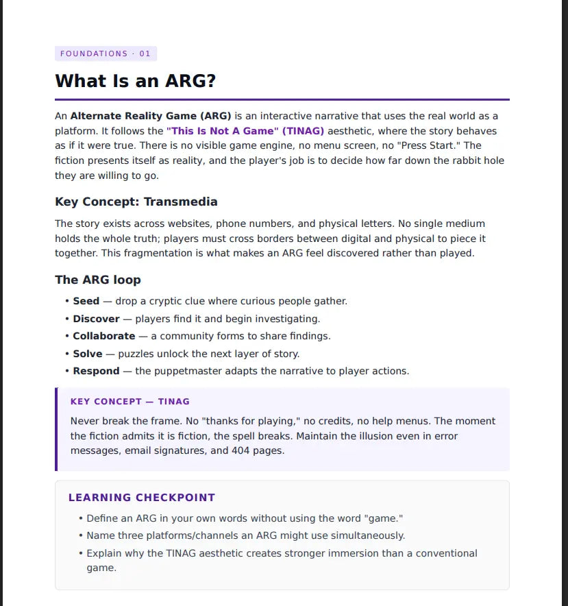 Architect of the Unseen: ARG Design Guide for Paranormal & Conspiracy Games DungeonWolf Gaming and Ebooks