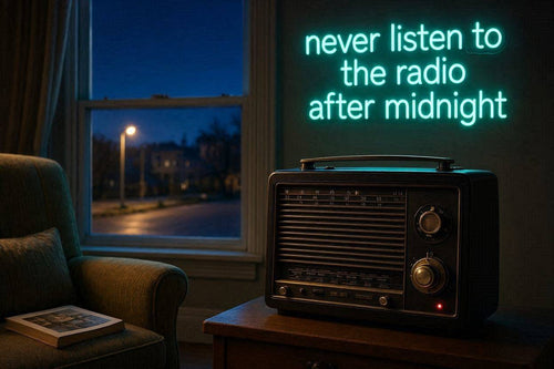 Never Listen to the Radio After Midnight | Eerie Fiction Book DungeonWolf Gaming and Ebooks